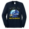 thumbnail image 2 of Reel It Like You Stole It Mens Long Sleeve Shirt, Navy, Medium, 2 of 3