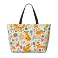 thumbnail image 2 of Daiia Whimsical Fox Floral Garden Beach Travel Bag - Water-Resistant Beach Bag, Lightweight Tote with 7 Pockets for Women and Men - Gym,Pool,Camping,Reusable Grocery Bag, 2 of 7