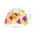 thumbnail image 4 of 2 PCS Mujeres Gorra de natación Cazas de natación florales Borra de baño elástica transpirable con flores Sombreros de baño de pétalos, 4 of 6
