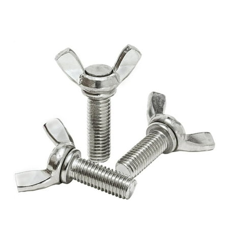 

LHX5pcs/lot Butterfly Wing Bolts M3 M4 M5 M6 M8 M10 M12 Hand Tighting Wing Head Thumb Screws 304 Stainless Steel DIN316 L: 6-100mm (Color : 60mm x5pcs Size : M12)-0810