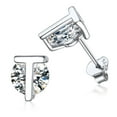 thumbnail image 1 of Pendientes de botón inicial PROSTEEL de Plata esterlina para mujer con circonita cúbica regalo de cumpleaños, 1 of 8
