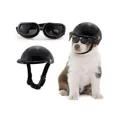 thumbnail image 1 of 1 Juego de gafas y gafas para mascotas, sombrero de moto para perros de verano, gafas de sol, tocado para mascotas, protección contra el desgaste de los ojos-L, 1 of 2