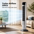 thumbnail image 3 of Alvantor Tower Fan for Bedroom, 60° Oscillating Standing Fan with 28dB Quiet for Sleep, 25ft/s Velocity, 12H Timer, 5 Speeds 4 Modes, Remoter, Bladeless Room Fan for Home, Office, Indoor, 3 of 7