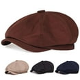 thumbnail image 2 of Four Seasons British Retro Octagonal Cap Big Head Circumference Leisure Men And Women Beret, 2 of 4