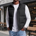 thumbnail image 2 of Men’s Puffer Vest Stand Collar Sleeveless Padded Zip Up Jacket Lightweight Warm Vest with Pockets, 2 of 9