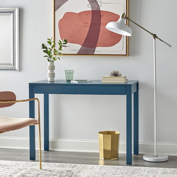 TMS Grant 2-Drawer 40" Student Writing Desk, Midnight Blue