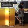 thumbnail image 5 of 4 ft. Short Double Sided Sunrise¬† Canvas Folding Screen, 5 of 7