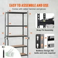 thumbnail image 4 of VEVOR Storage Shelving Unit, 5-Tier Adjustable, 2000 lbs Capacity, Heavy Duty Garage Shelves Metal Organizer Utility Rack, Black, 35.4" L x 18" W x 71.3" H for Kitchen Pantry Basement Bathroom Laundry, 4 of 9