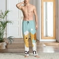 thumbnail image 2 of Sigee Cute Dog In Bathtub1 print Men's Pajama Pants Lounge Sleep Bottoms with Elastic Waistband and Pockets-Small, 2 of 6