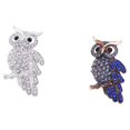 thumbnail image 2 of Xingzhi Owl Brooch Crystal Brooches Exquisite Rhinestone Pin Fashionable Jewelry blue, 2 of 6