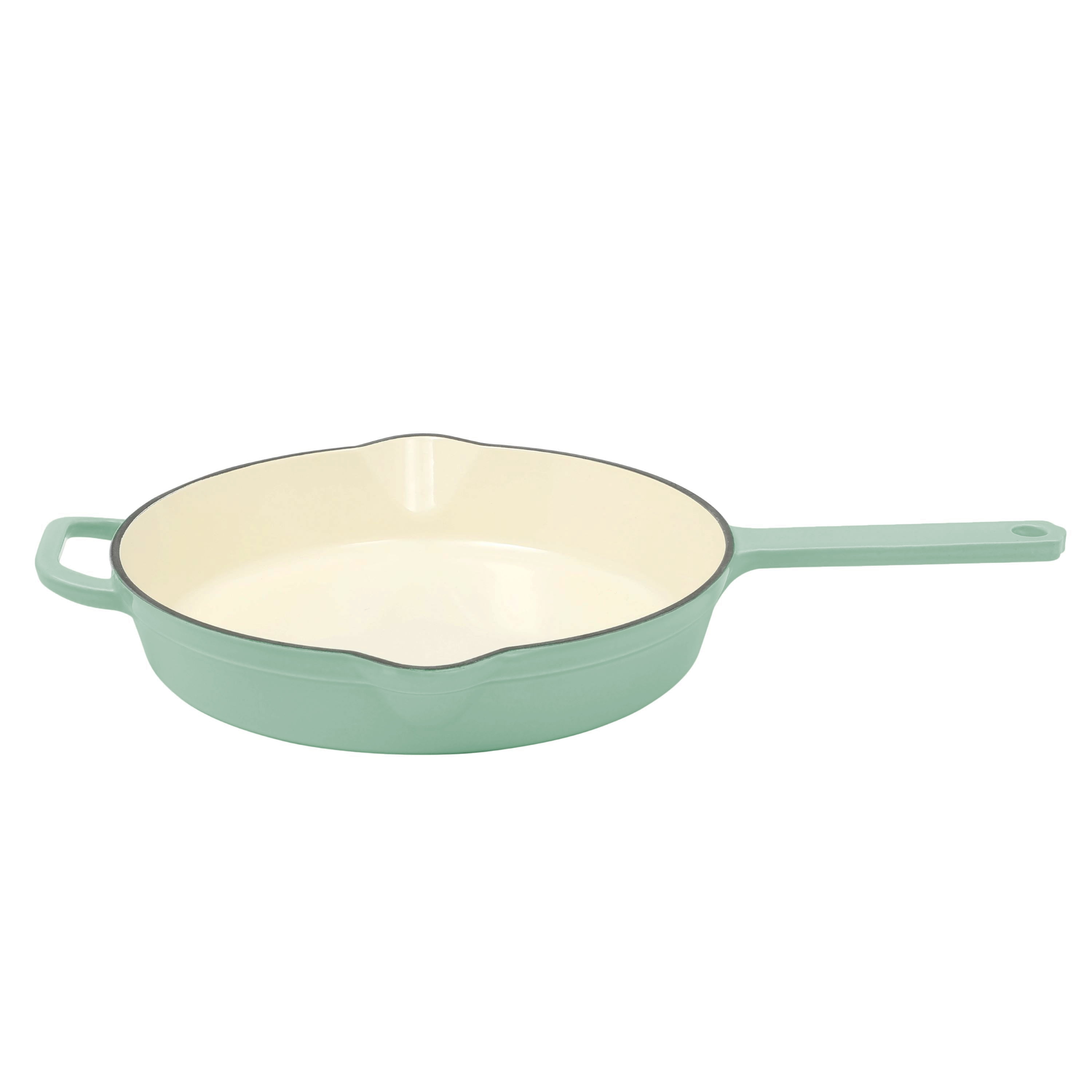 The Pioneer Woman 12-Inch Enameled Cast Iron Skillet Oven Safe, Green