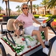 thumbnail image 3 of Golf Cart Seat Covers for 2 Seater,Christmas Snowman Microfiber Cart Seat Towel Blanket,Xmas Tree Snowflake Rustic Winter Absorbent Breathable Non Slip Bench Seats Protector for Golf Course 51"x31", 3 of 9