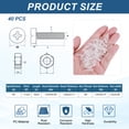 thumbnail image 2 of Uxcell 40 Set M4x16mm Clear Acrylic Phillips Round Head Screws with Hex Nuts Kit, 2 of 7