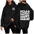 thumbnail image 2 of WEAIXIMIUNG Robes Sweat-Shirt pour Femmes 2025 Hoodie Décontracté à Col Rond avec Poche Imprimé Lettres Anglaises, 2 of 5