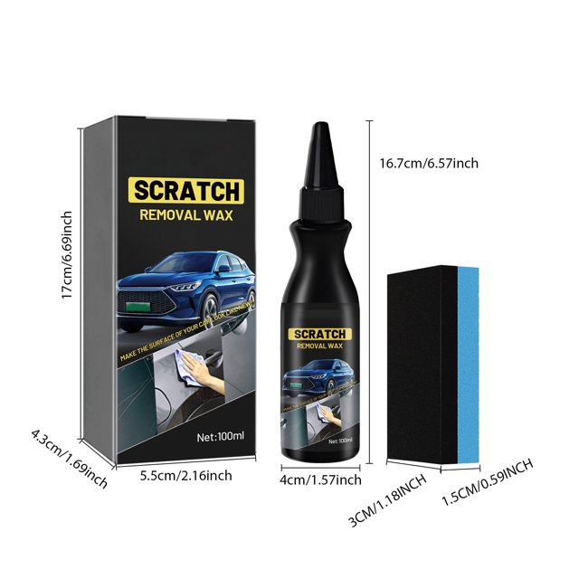 Repara eficazmente los arañazos del coche, reduciendo y reparando los defectos del vehículo con pasta reparadora de 100 ml.