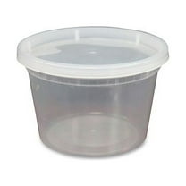 Plastic Deli Containers with Lid, 16 oz, Clear, Plastic, 240/Carton | Bundle of 2 Cartons