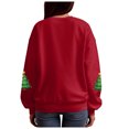 thumbnail image 6 of zaveiop Christmas Sweatshirt for Women Crewneck Sequin Christmas Tree Sweater Xma Long Sleeve Holiday Pullover Shirts (Z-Red, S), 6 of 6