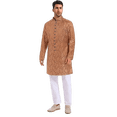 thumbnail image 3 of Men's long-sleeve Kurta coat, Indian ethnic royal suit, stand collar, wedding and festive party blazer, 3 of 4