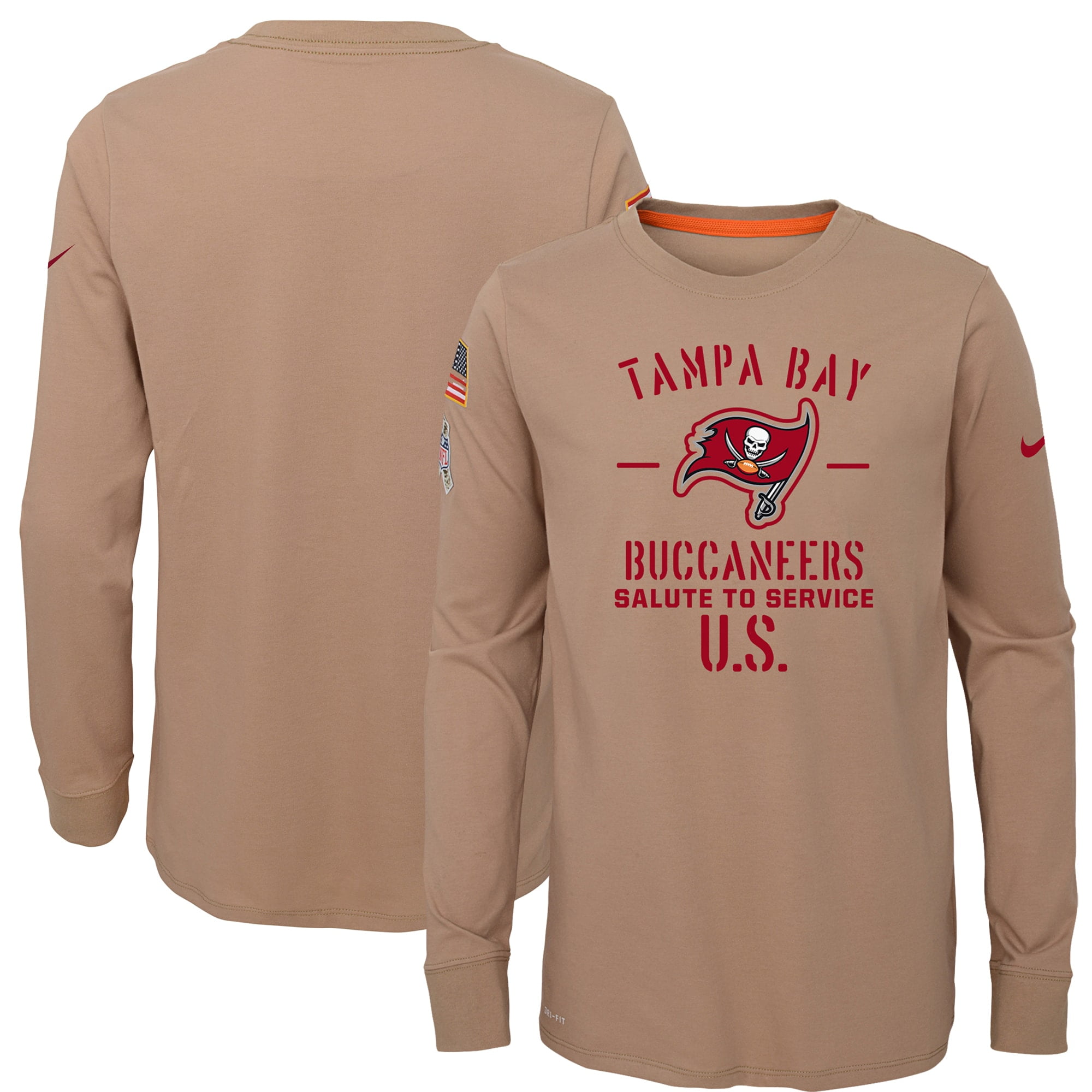 Tampa Bay Buccaneers Nike Youth 2019 Salute to Service Performance Long