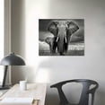 thumbnail image 3 of COMIO Black and white animal wall art, elephant wild animal wall, living room decoration, small elephant big ear painting, natural scenery art, bedroom, office, home decoration, 3 of 4