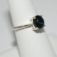 thumbnail image 3 of Blue Star Sapphire Oval cut gemstone engagement ring 925 sterling silver ring, 3 of 4