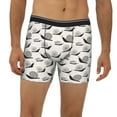 thumbnail image 2 of Men'S Boxer Briefs, Black White Snail Print Soft And Breathable Mens Underwear Boxer Briefs With Widen Waist, 2 of 2