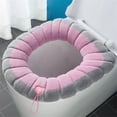 thumbnail image 1 of SNGMN - Funda universal para asiento de inodoro con asa, gruesa, lavable, de punto, suave y cómoda, para baño (rosa), 1 of 8