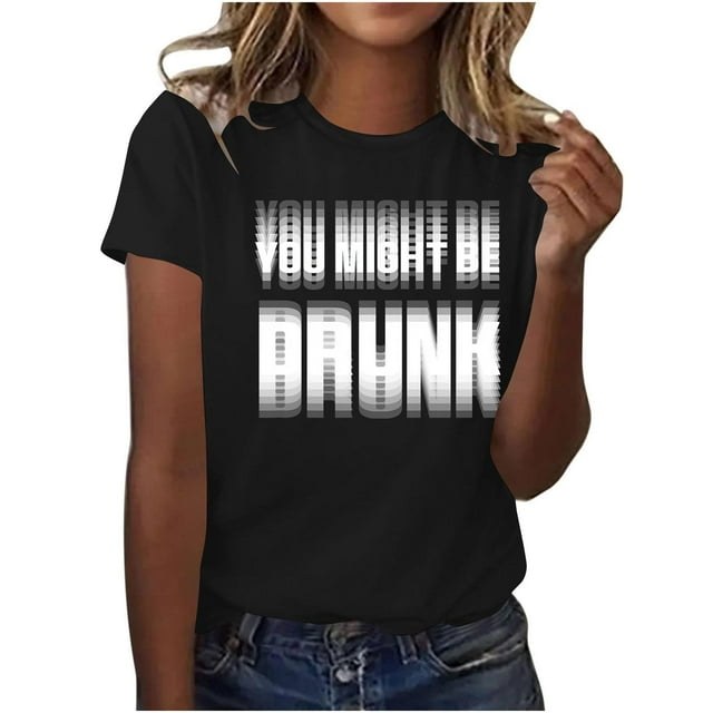 T-Shirt Décontracté à Manches Courtes et Col Rabattu pour Femmes
