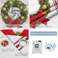thumbnail image 2 of Fsddascl Christmas Wreath Blackout Curtains for Bedroom/Living Room, Thermal Insulated Kitchen Curtains, Farmhouse Simple Line Xmas Red Stripes Grommet Darkening Window Treatment Drapes 42"x84"x2, 2 of 6