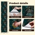 thumbnail image 5 of Peel and Stick Wallpaper Tropical Palm Leaves Teal Gold Black Wall Mural 23.6in x 9.8ft Self Adhesive Removable Wall Paper Renter Friendly Wallpaper for Nursery Bedroom Cabinets, 5 of 8
