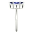 thumbnail image 3 of 1.5 ctw Solitaire Anniversary Ring for Women | Marquise Cut Simulated Tanzanite | Hyperallergenic Solid 18K White Gold, 3 of 5