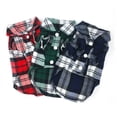 thumbnail image 4 of Dog Shirt,Pet Plaid Clothes Shirt Cat T-Shirt,Plaid Dog Tee,Pet Basic Grid Apparel Soft Adorable Casual Cat Clothes, 4 of 8
