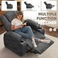 thumbnail image 5 of Lacoo power lift electric Massage recliner chair Oversized Single Sofa with Cup Holder for elderly,Black, 5 of 7