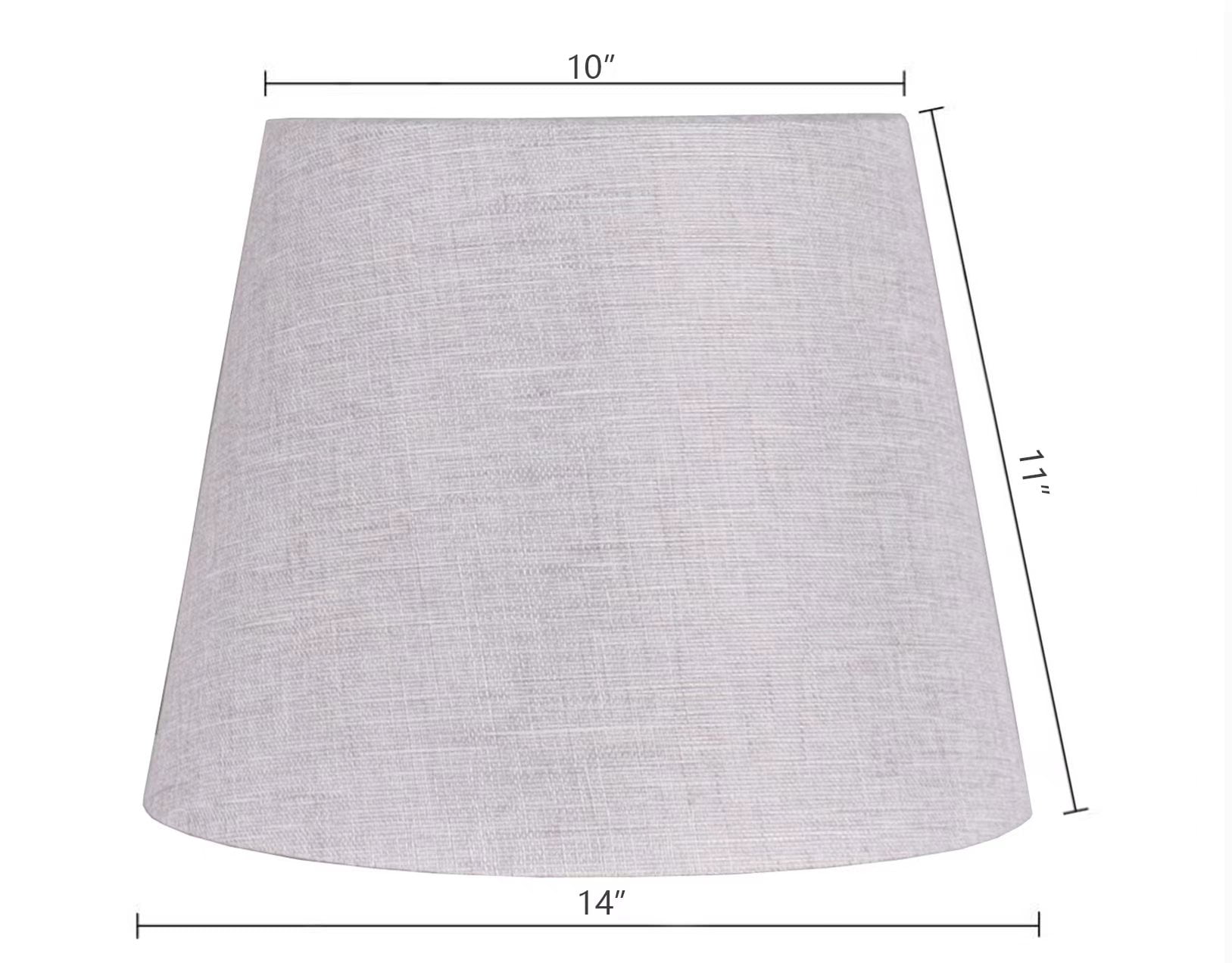 Better Homes & Gardens Tall Gray Linen Fabric Drum Lamp Shade, Modern, Adult Use
