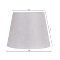 thumbnail image 2 of Better Homes & Gardens Tall Gray Linen Fabric Drum Lamp Shade, Modern, Adult Use, 2 of 5