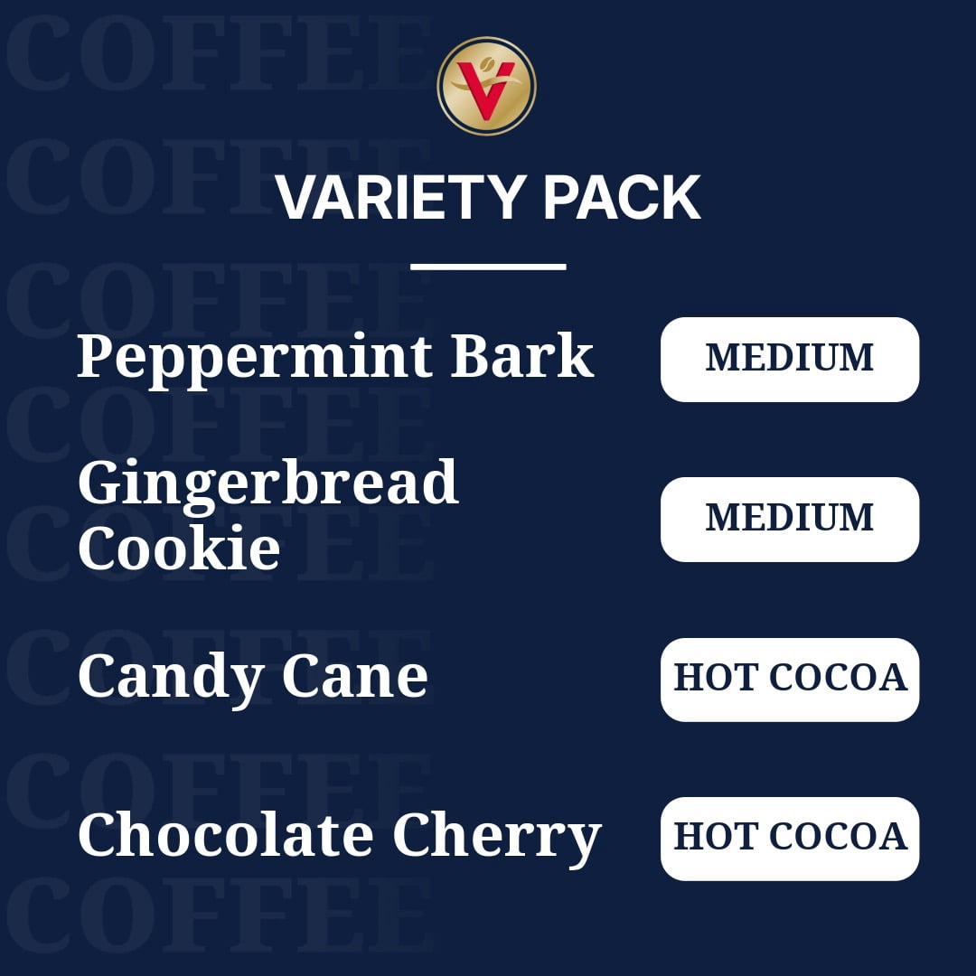 Victor Allen's Coffee Holiday Favorites Coffee & Hot Cocoa Mix Variety Pack, 36 Count, Single Serve K-Cup & Coffee Pods for Keurig K-Cup Brewers