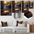 thumbnail image 4 of Designart "Alabama Majestic Waterfalls In Autumn Fall Cascade" Landscapes Metal Wall Art, 4 of 5