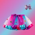 thumbnail image 4 of KkSLirnhs M Girls' Cute Bubble Mini Skirt with Fluffy Tulle Layers for Summer Lightweight Rainbow Sequin Sparkling Tutu Dancing Mesh Skirt Purple, 4 of 6
