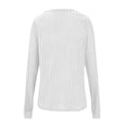 thumbnail image 6 of Ahabrexf Long Sleeve Tops for Women Polyester Round Neck Casual Blouse Long Sleeved Solid Color 1Pc, 6 of 7