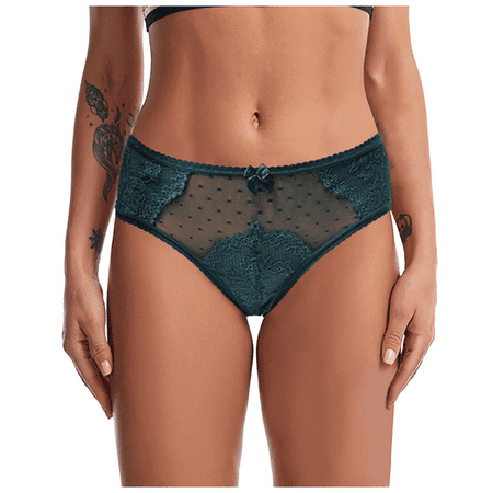Fulorrnie Underwear for Women Comfort Briefs Breathable Cute Panties Hipster Elastic Waist Ventilated Panty Blue XL