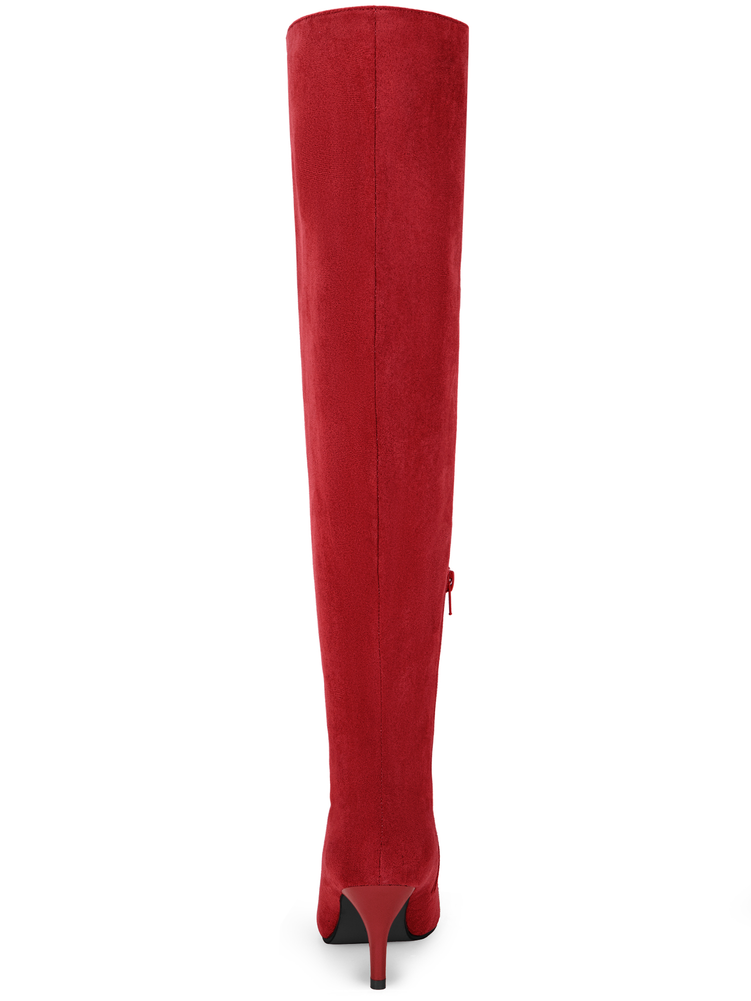 DARING DIVA Women's Thigh High Lace Up Stiletto Heel Over Knee High Boots Red 6