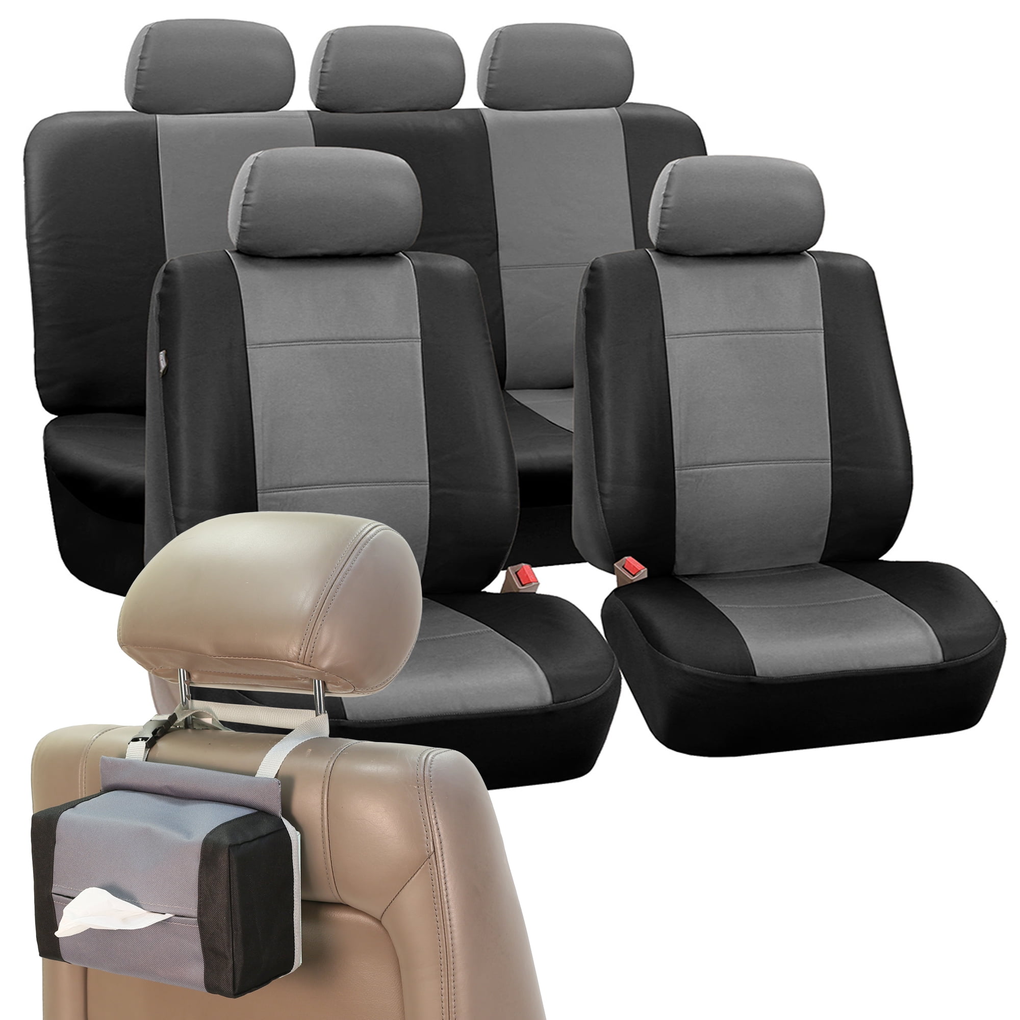 PU Leather Car Seat Covers for Auto, PU Leather Split Bench Full Seat