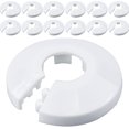 thumbnail image 1 of 12pcs Pipe Collar, Radiator Pipe Collars Strong White Plastic Pipe Covers Sleeve, 1 of 4