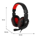 thumbnail image 4 of Audífonos Gamer Green Leaf 18-8301 Aislamiento de Ruido Rojo con Negro, 4 of 4