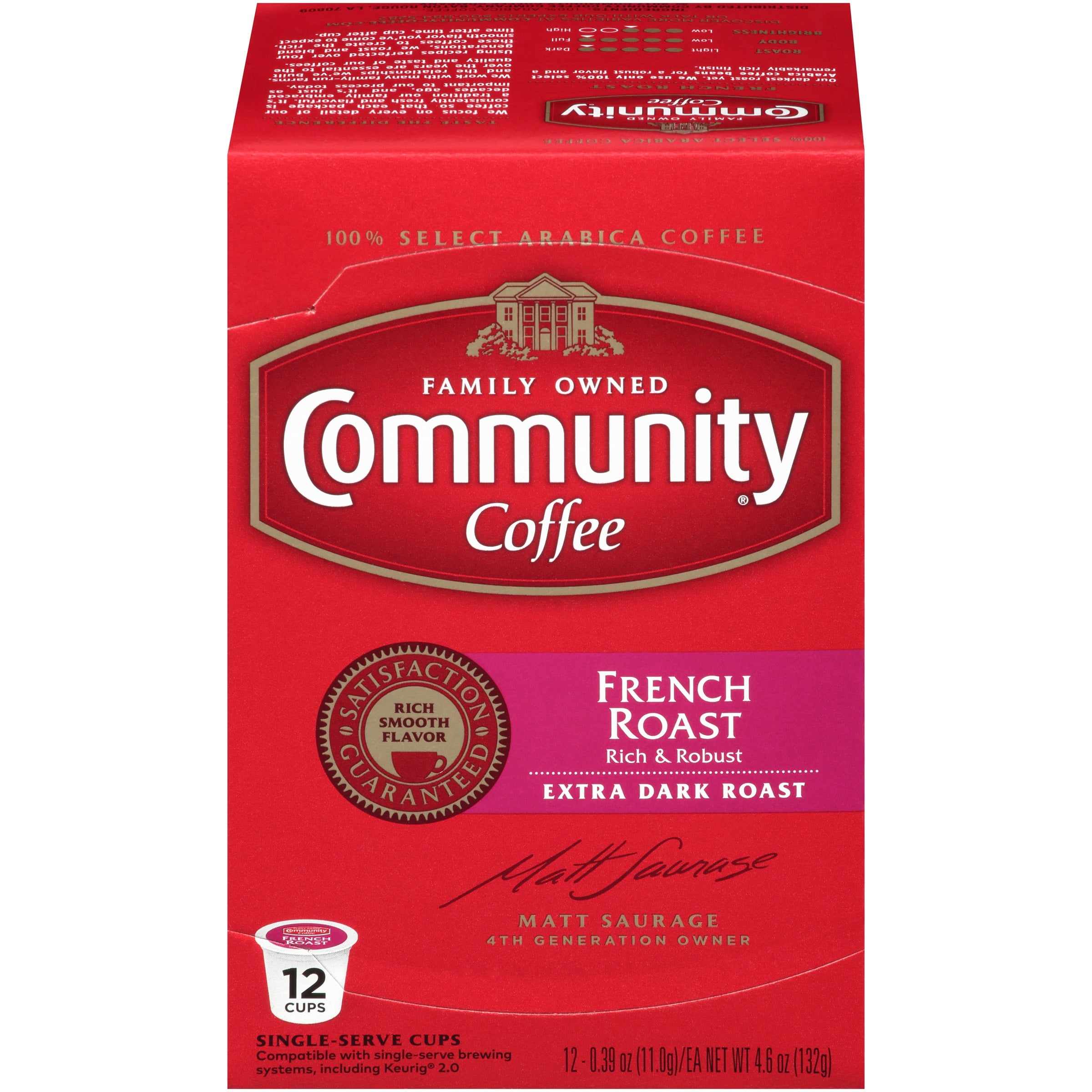 Community® Coffee French Roast Extra Dark Roast Coffee SingleServe