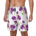 thumbnail image 2 of Haiem Orchids Flowers Mens Swim Trunks with Compression Liner 2 in 1 Swimming Shorts Stretch Swimwear Quick Dry,Board Shorts-XX-Large, 2 of 9