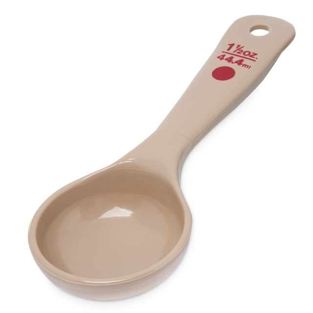 Carlisle 432206 1 1/2 oz Solid Portion Server w/ Short Handle, Polycarbonate, Beige