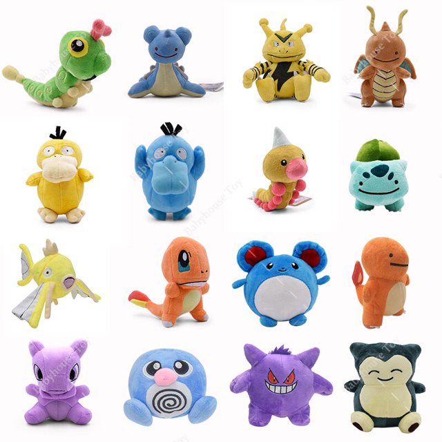 TAKARA TOMY-peluches de Pokémon para niños, Kawaii muñecos de Peluche suave, regalo de Mewtwo, Charmander, SquirtleSquirtleCN He Qiyong unisex