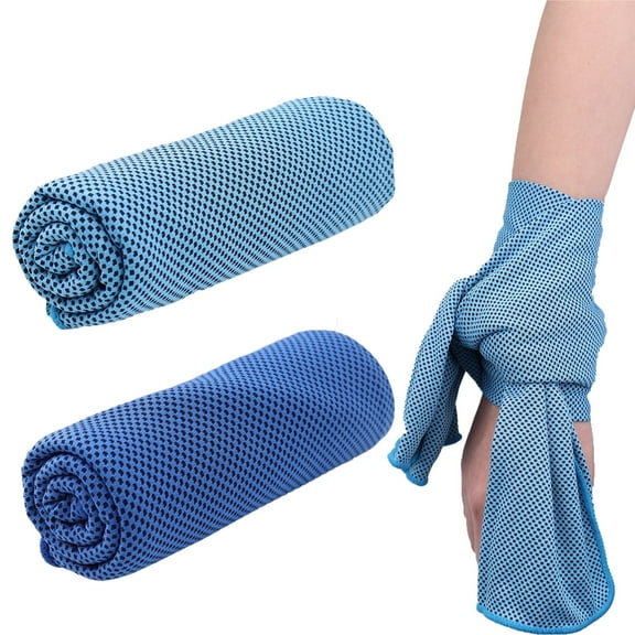 2 Pack Cooling Towels for Sports Gym Instant Cooling Neck Face Towel Reusable for Workout Running Yoga