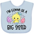 thumbnail image 3 of Inktastic Easter I'm Gonna Be a Big Sister with Purple and Pink Eggs Girls Baby Bib, 3 of 4